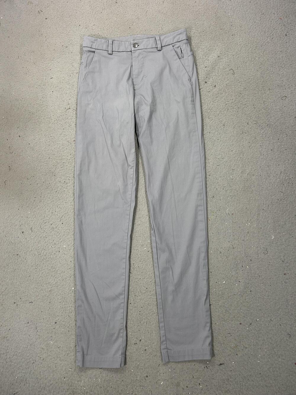 Lululemon Pants Mens 28 Gray Chino Stretch Casual Golf Office Travel Zip Pocket